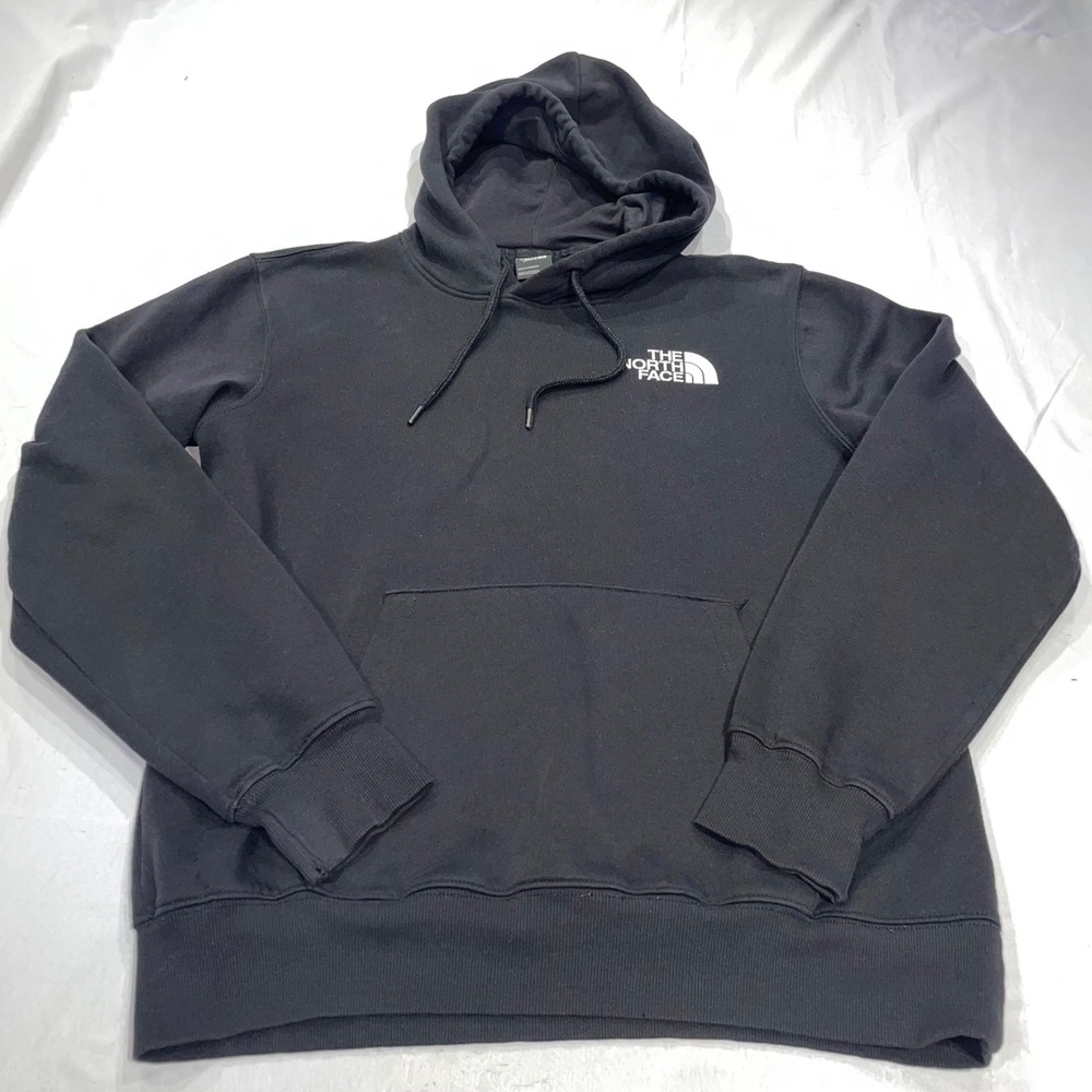 The North Face Mens Black Graphic Hoodie Never Stop Exploring Sweatshirt Size M